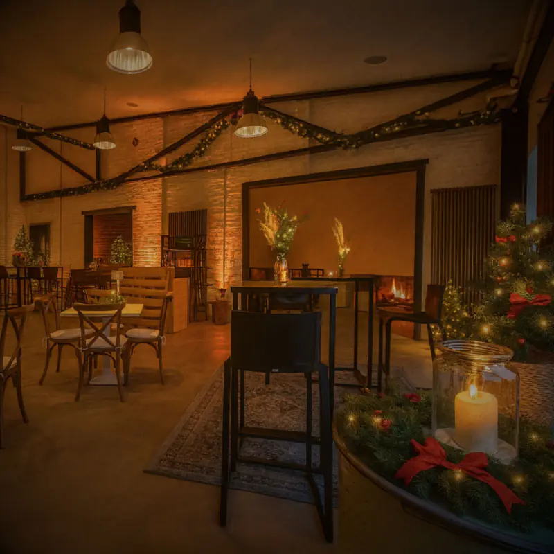Gemuetliche Weihnachtslocation fuer Feiern Loft111 Motorenfabrik Darmnstadt